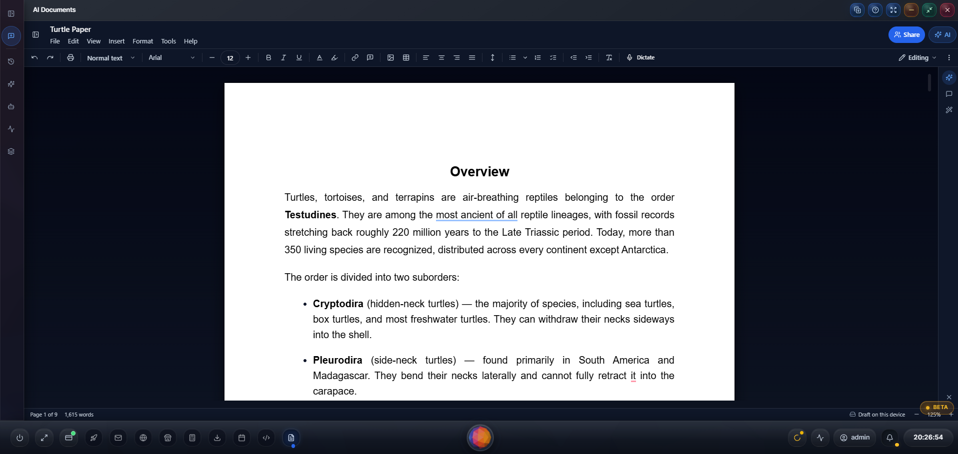 AI Documents screenshot